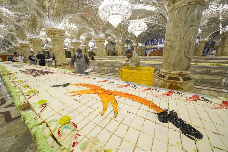 پخت و توزیع کیک ولادت مولای متقیان