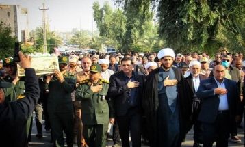 تشییع و تدفین شهید خوش‌نام در قصرشیرین