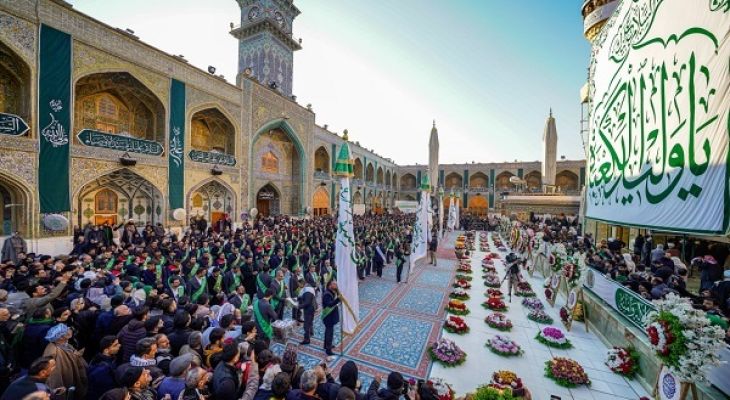 مراسم جشن خادمان علوی در حرم مطهر